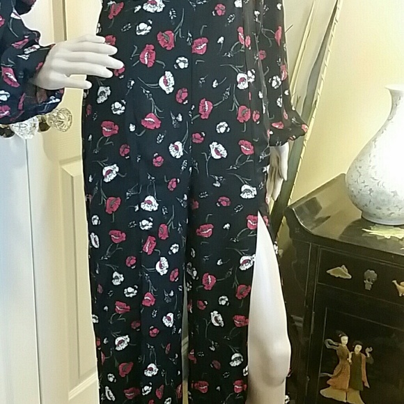 Black floral jumpsuit - Picture 3 of 5